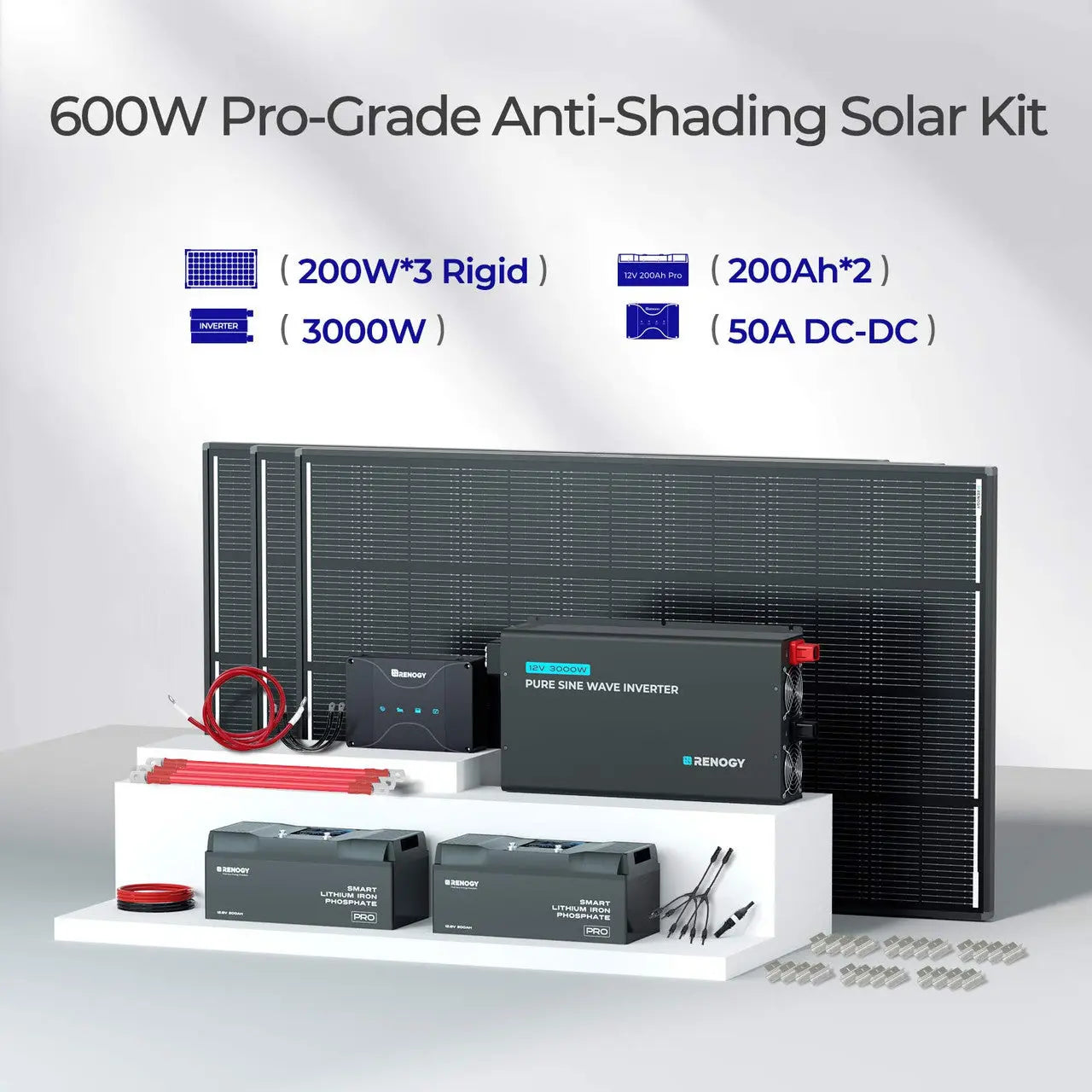 Renogy 600W ShadowFlux 5.12kWh LiFePO4 solar kit - image 1