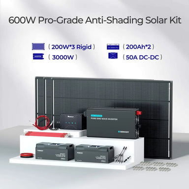 Renogy 600W ShadowFlux 5.12kWh LiFePO4 solar kit - image 1