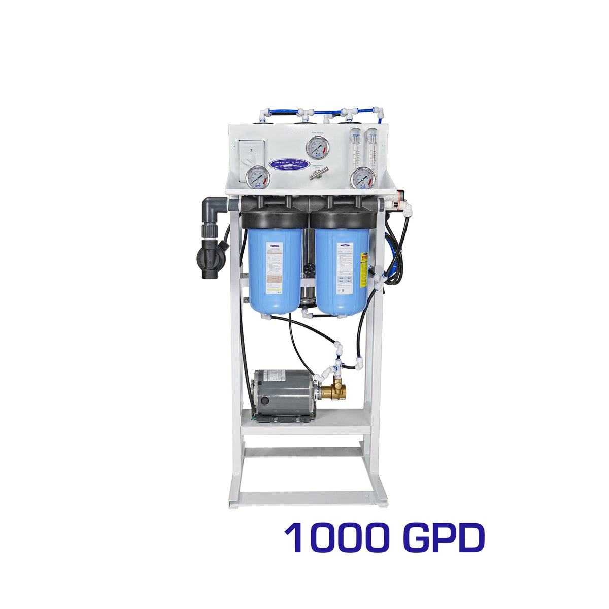 Crystal Quest 1000 GPD Whole House Reverse Osmosis System Standalone Unit Front View