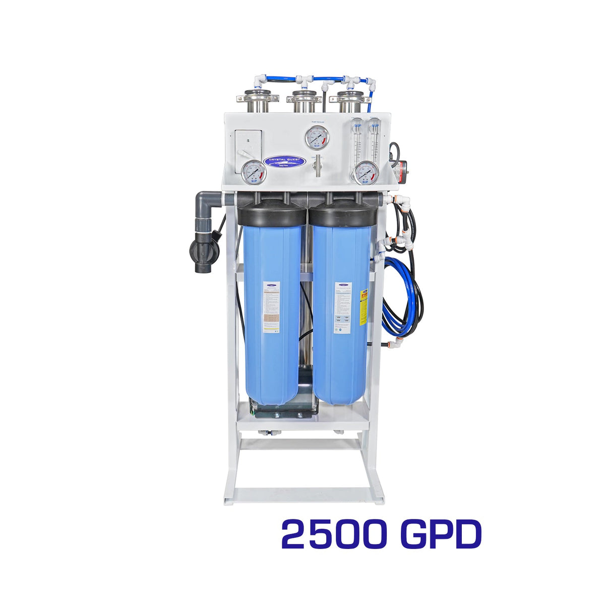 Crystal Quest 2500 GPD Whole House Reverse Osmosis System Standalone Unit Front View