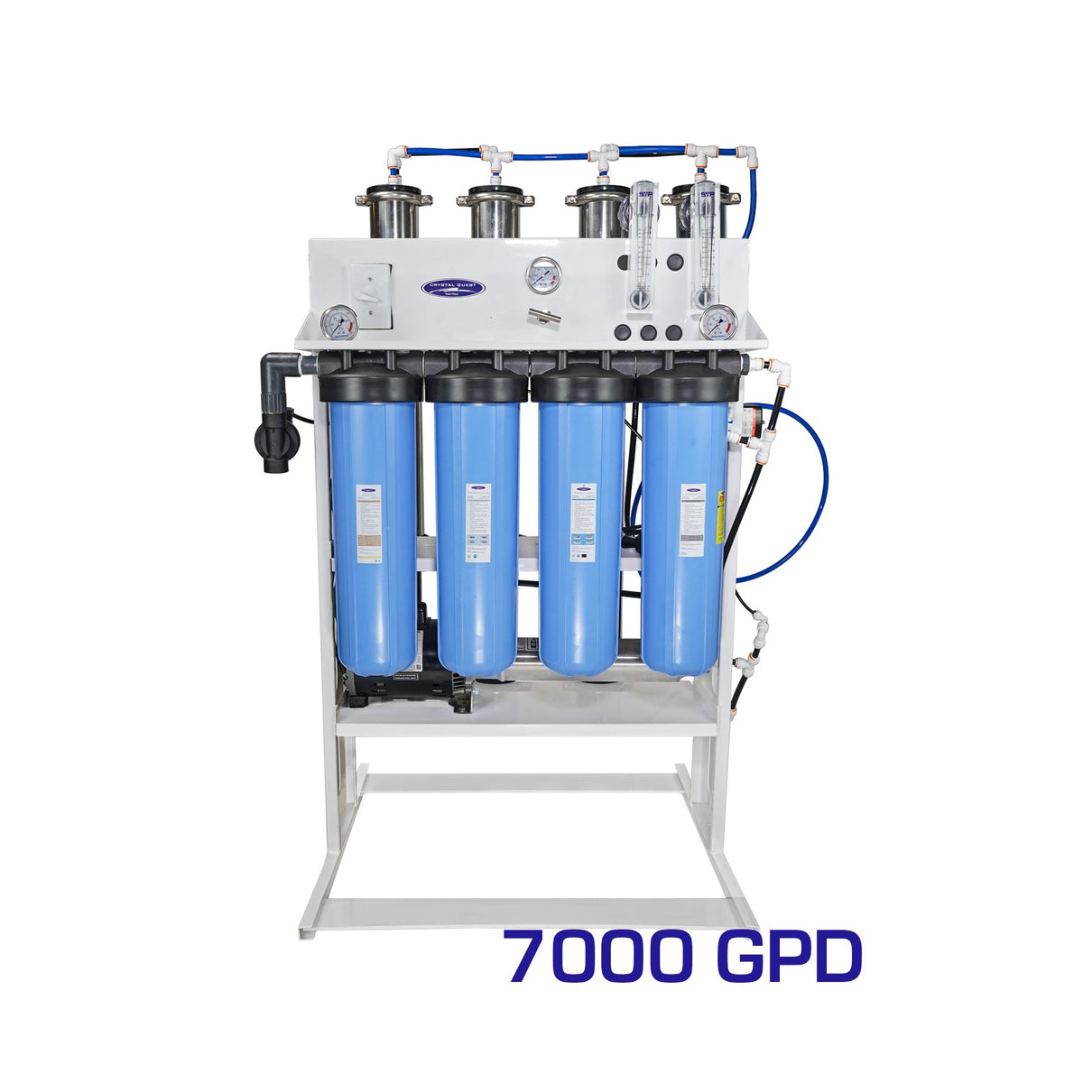 Crystal Quest 7000 GPD Whole House Reverse Osmosis System Standalone Unit Front View