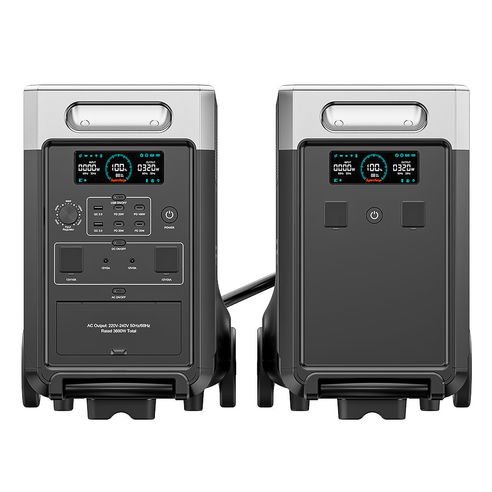 Aferiy P310 power station paired with P310-B expansion battery -- 7680Wh system
