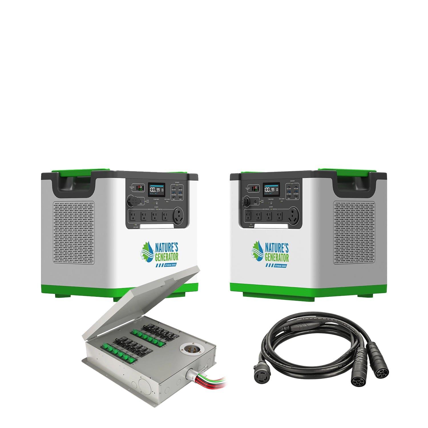 Nature's Generator Lithium 3600 Solar Generator + Transfer Switch product image