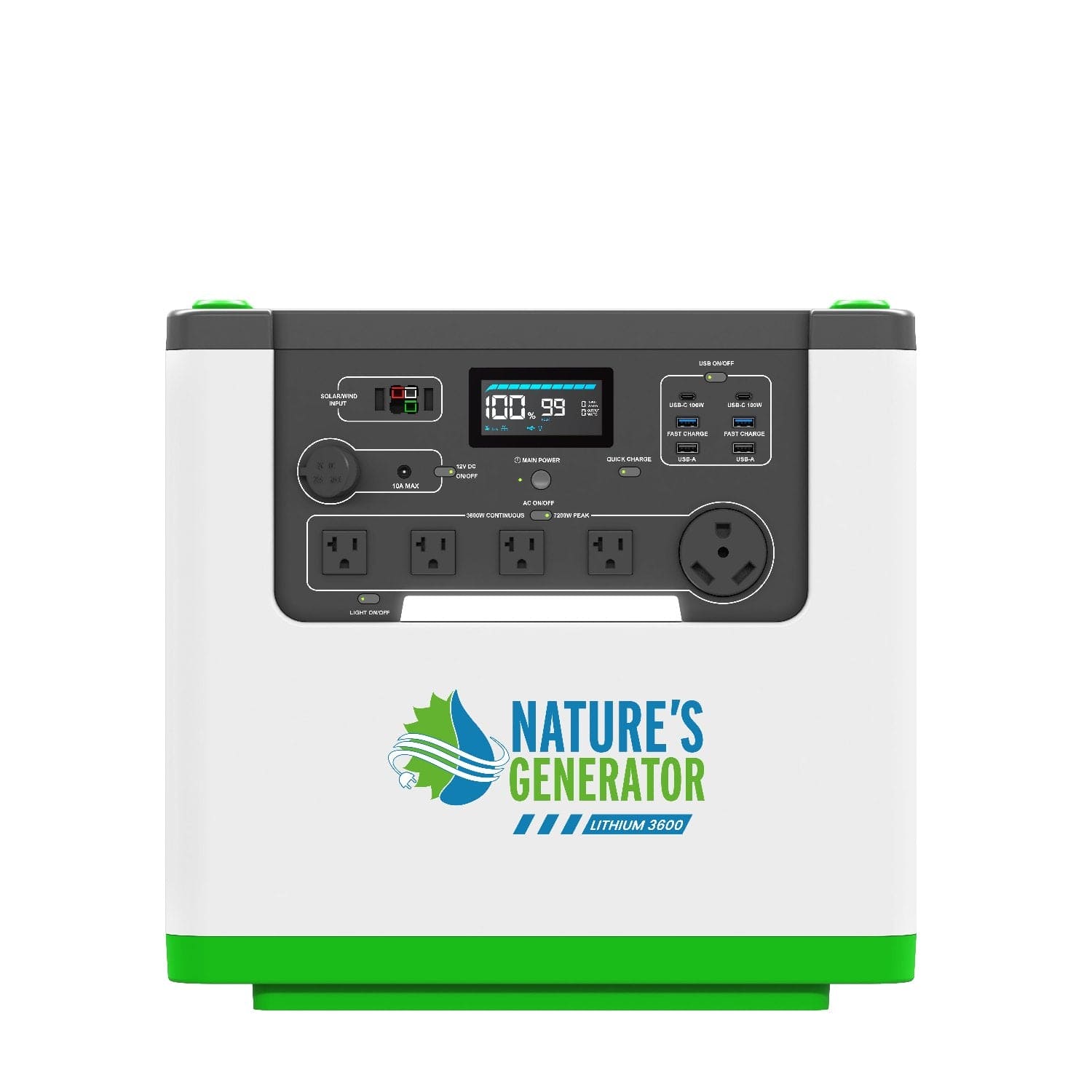 Nature's Generator Lithium 3600 Solar Generator + Transfer Switch product image