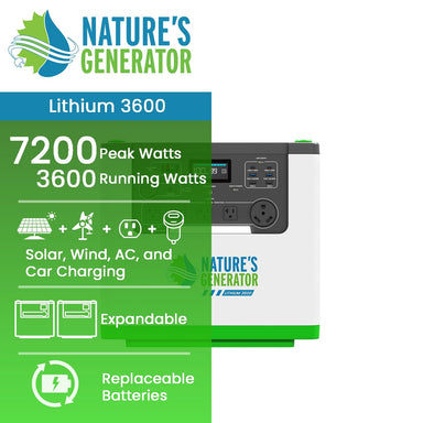 Nature's Generator Lithium 3600 Power Station | 3600W Backup Power product image