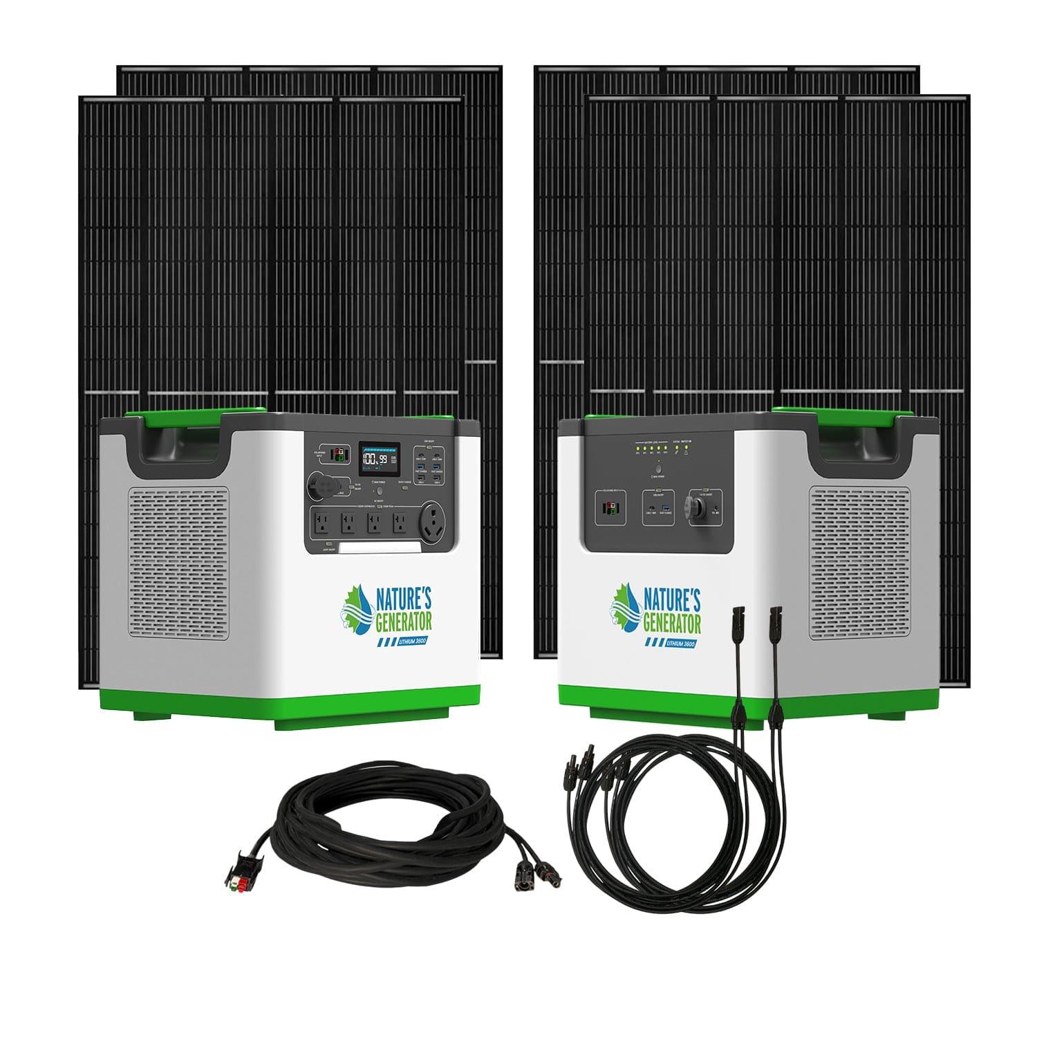 Nature's Generator Lithium 3600 Solar Generator | 3600W LiFePO4 Solar Backup product image
