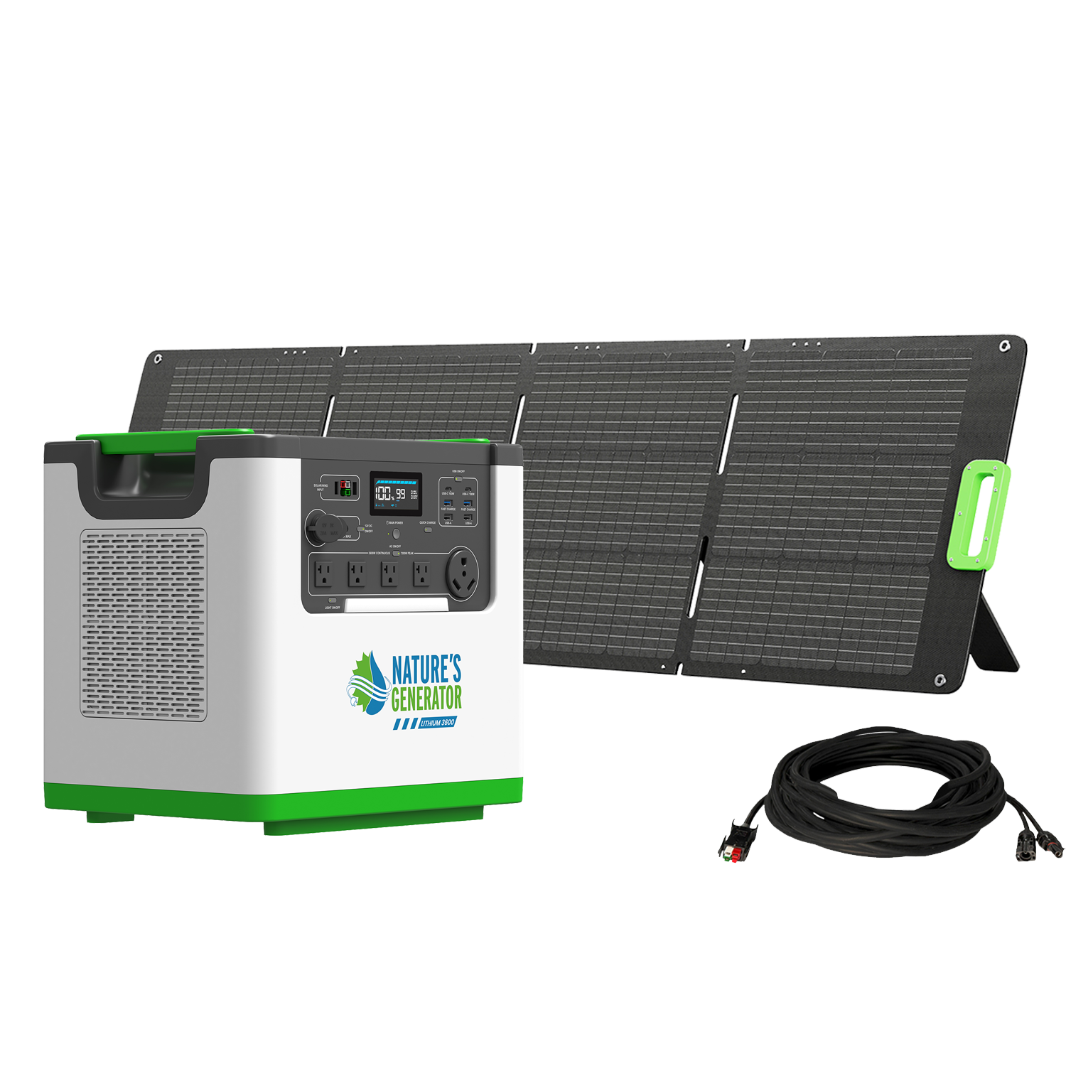 Nature's Generator Lithium 3600 Solar Generator | 3600W LiFePO4 Solar Backup product image