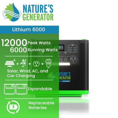 Nature's Generator Lithium 6000 Power Station | 6000W Whole-Home Backup product image