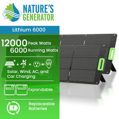 Nature's Generator Lithium 6000 Solar Generator | 6000W Solar Backup product image