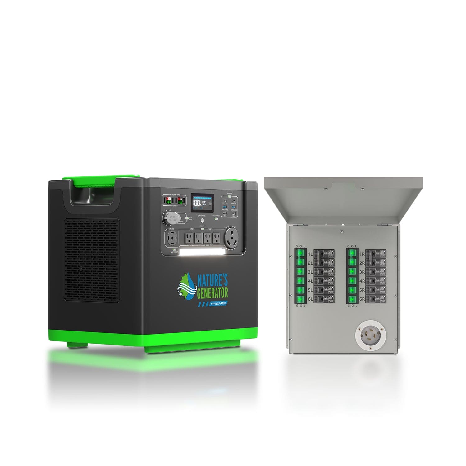 Nature's Generator Lithium 6000 + Transfer Switch | Whole-Home Backup product image