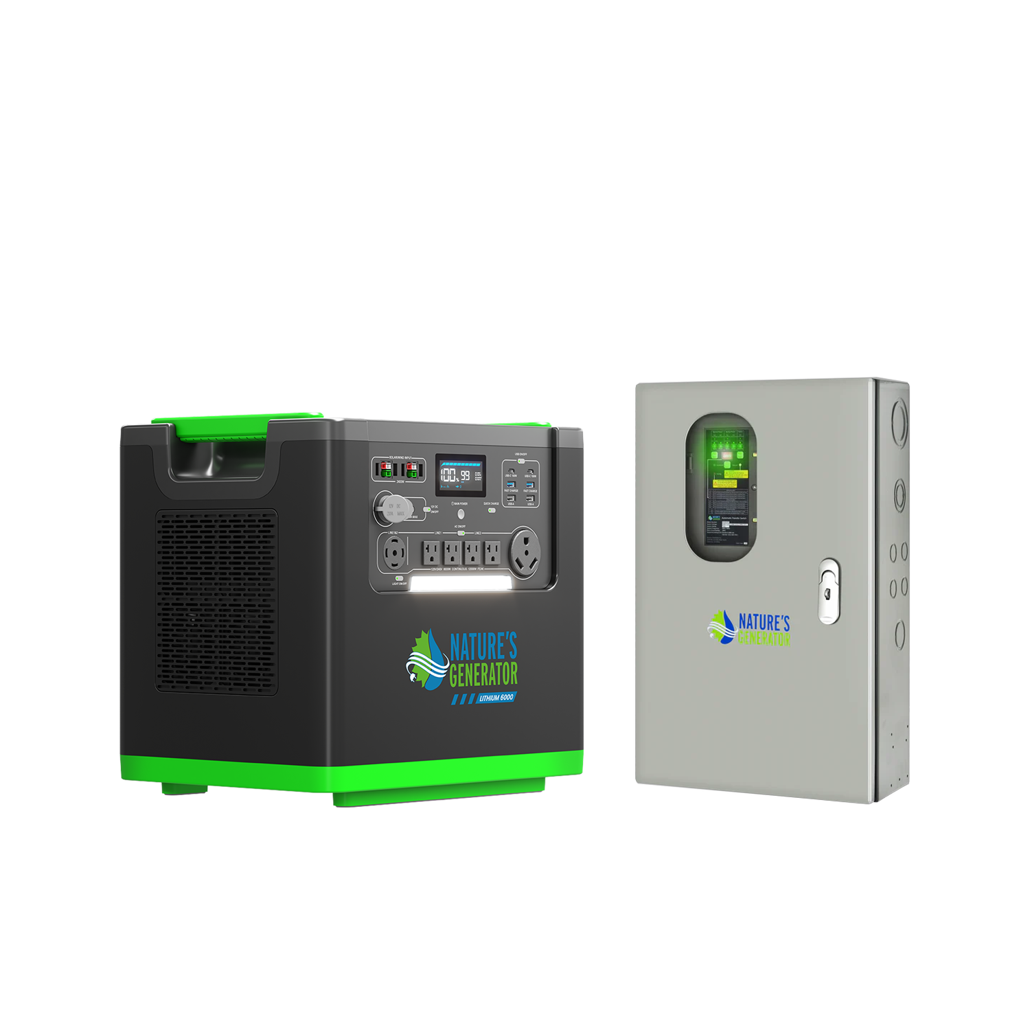 Nature's Generator Lithium 6000 + Transfer Switch | Whole-Home Backup product image