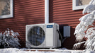 MRCOOL DIY outdoor condenser operating in cold climate conditions