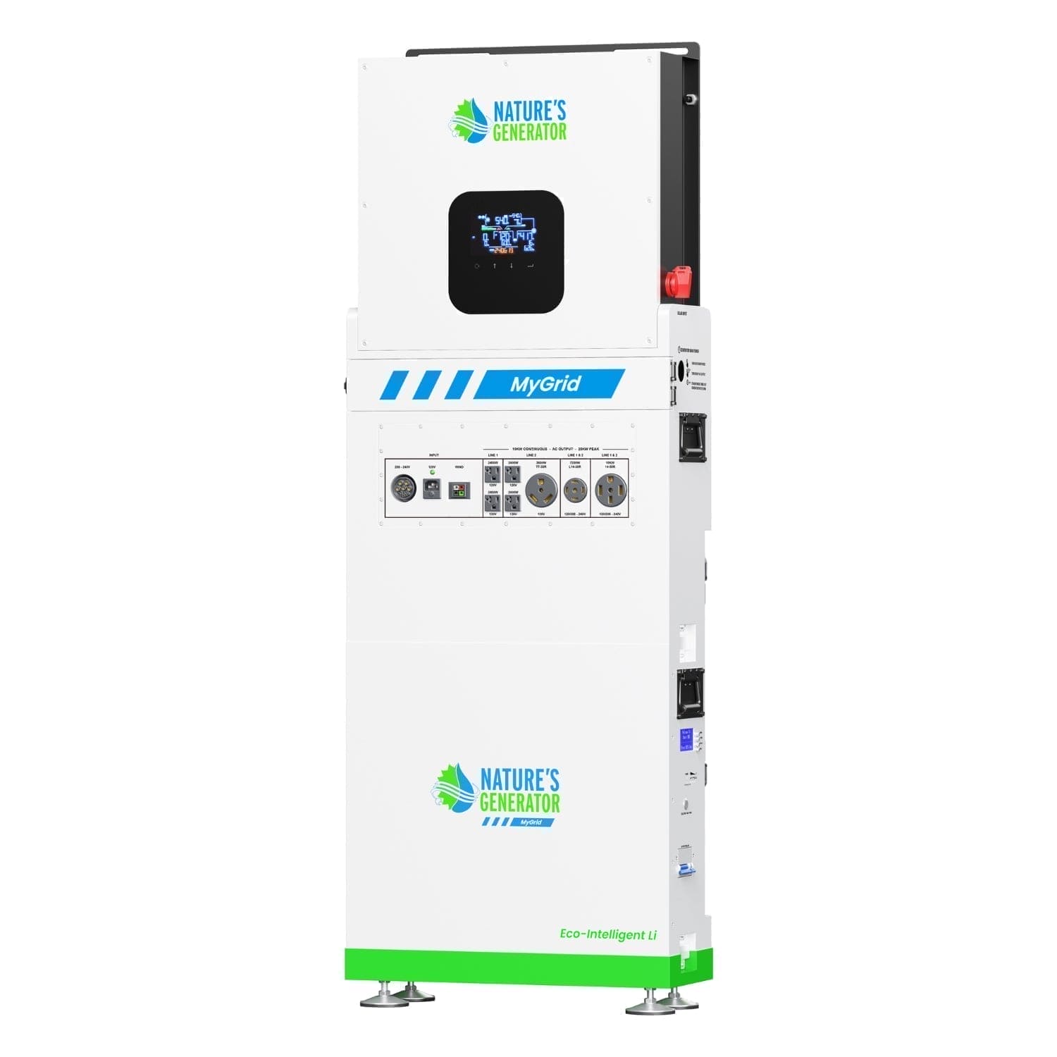Nature's Generator MyGrid 10K + Transfer Switch | Home Battery Backup product image