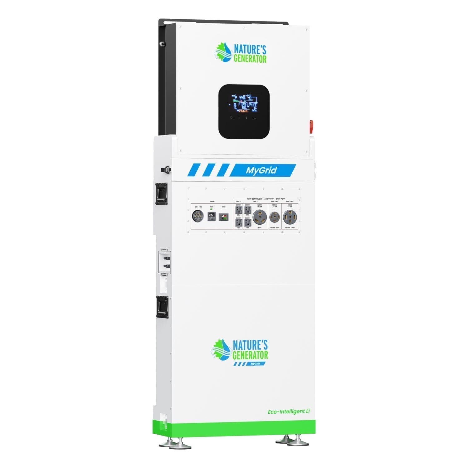 Nature's Generator MyGrid 10K + Transfer Switch | Home Battery Backup product image