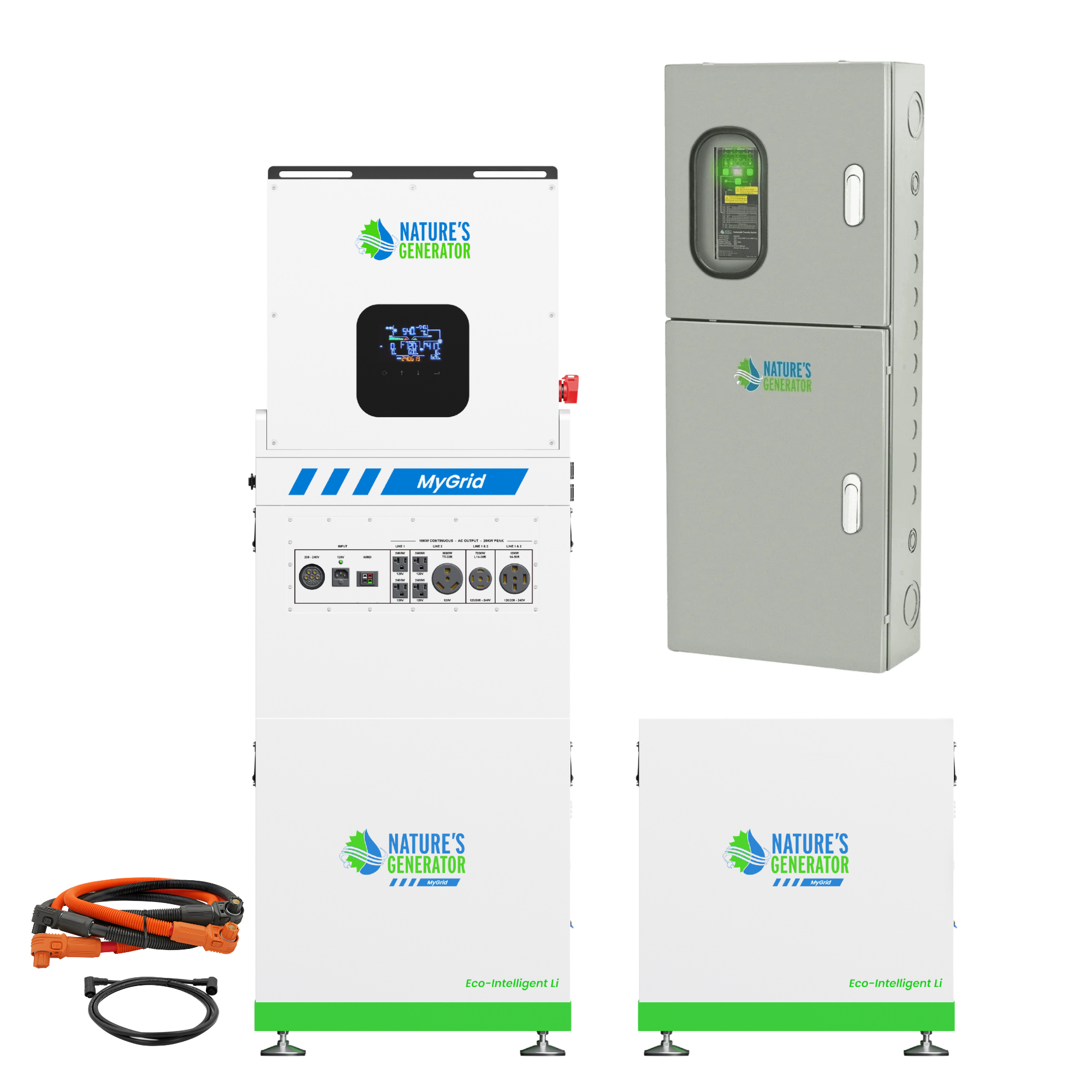 Nature's Generator MyGrid 10K + Transfer Switch | Home Battery Backup product image