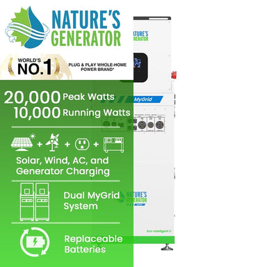 Nature's Generator MyGrid 10K Whole Home Generator | 10kW LiFePO4 Backup product image