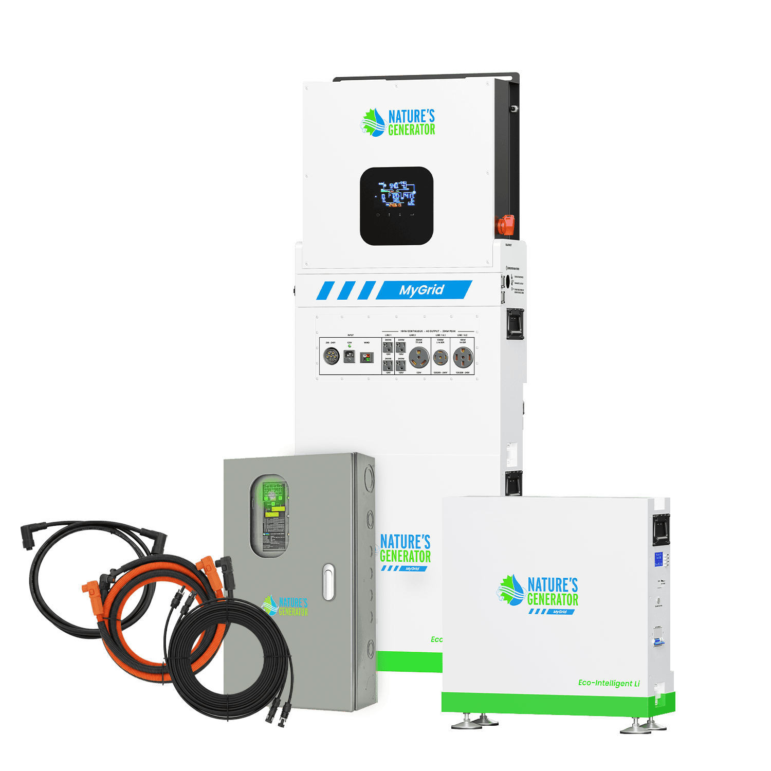 Nature's Generator MyGrid 10K + Transfer Switch | Home Battery Backup product image