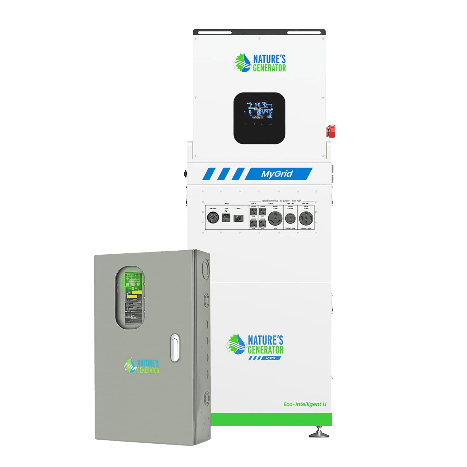 Nature's Generator MyGrid 10K + Transfer Switch | Home Battery Backup product image