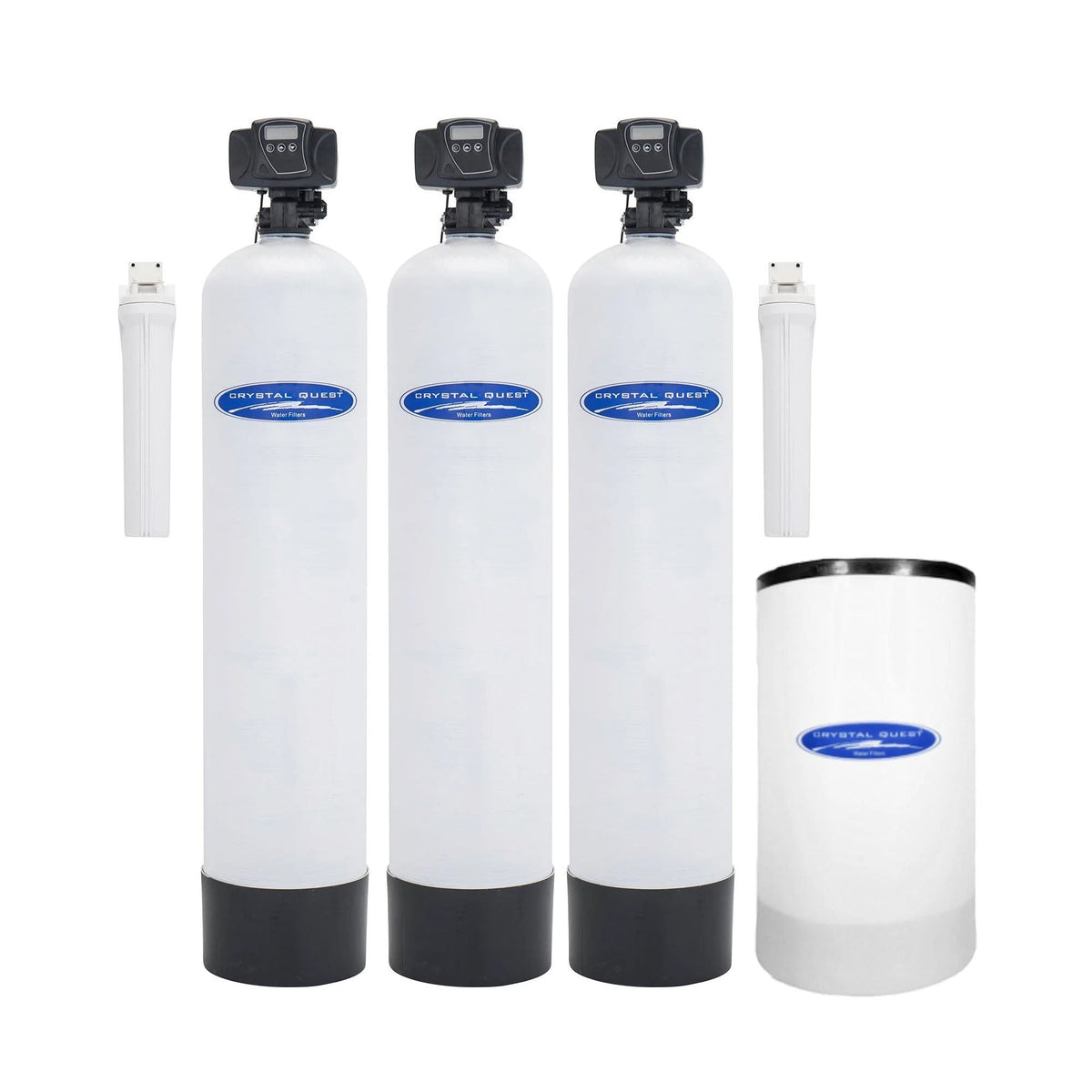 Crystal Quest Tannin Whole House Water Filter with SMART Filter and Water Softener Fiberglass System