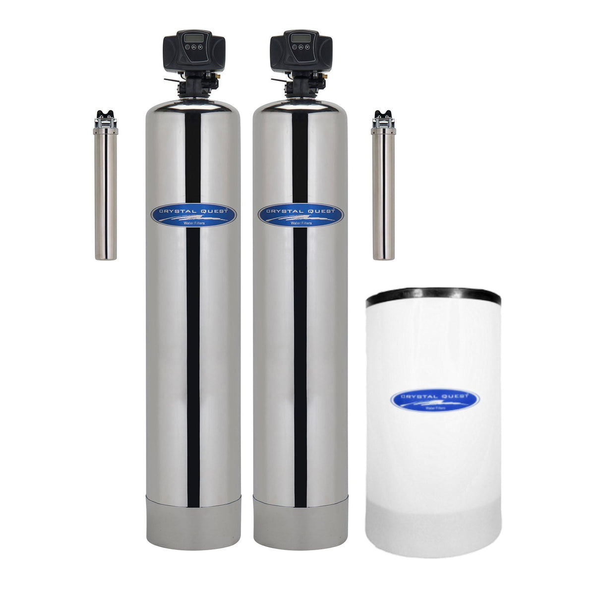 Crystal Quest Tannin Whole House Water Filter with SMART Filter Stainless Steel Configuration